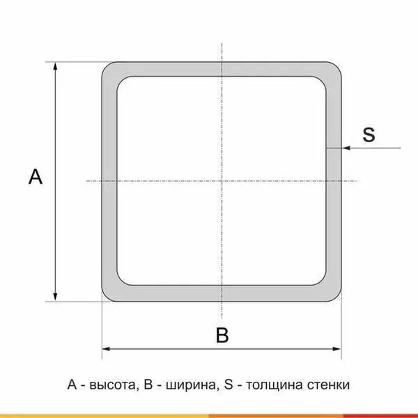 Труба профильная 60х60х2 08пс ГОСТ 13663-86 - 1